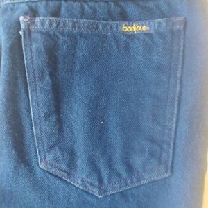 Vintage Bonjour Blue Button Fly Mom Jeans